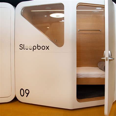 intimate sleeping pods designed  sleepbox   installed
