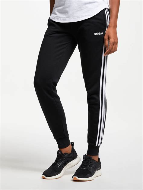 adidas essentials  stripes tracksuit bottoms black  john lewis