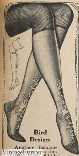 the various styles of 1920s stockings tights nylons