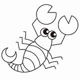 Coloring Scorpion sketch template