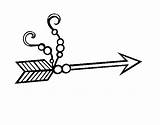Flecha Freccia Colorir Desenhos Stampare Indiani Cw Acolore Indios Feathered Corno Inglese sketch template