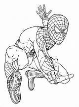 Spiderman Coloring Pages Easy Print Getdrawings sketch template