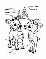 Coloring Pages Reindeer Print sketch template