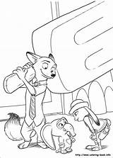 Coloring Zootopia Pages Popular sketch template