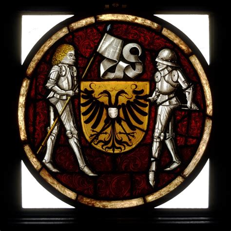 shield of arms with knight supporters panel vanda search the collections