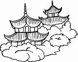 Muralla Pagodas sketch template
