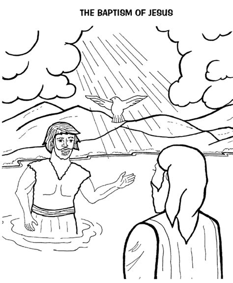 baptism  jesus  coloring page sermonskids