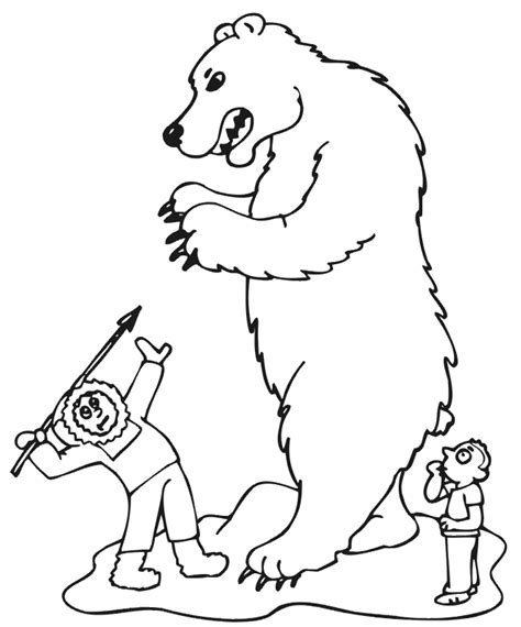 printable polar bear coloring pages  kids polar bear coloring