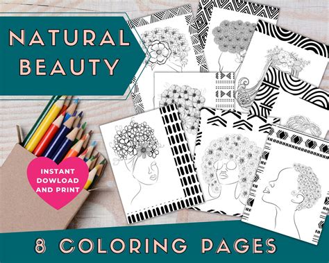 natural coloring pages printable coloring pages adult etsy