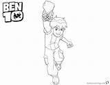 Coloring Pages Ben Lineart Fighting Printable Kids sketch template