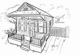 Orleans House Coloring Printable Nola Creole Downloadable Shotgun Cottage sketch template