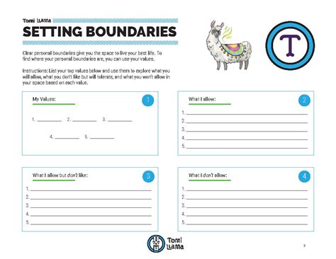 printable boundaries circle worksheet