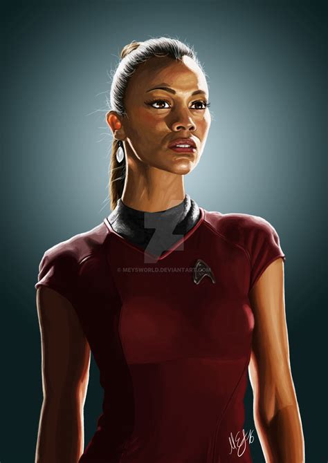 Zoe Saldana As Uhura From Star Trek By Meysworld On Deviantart