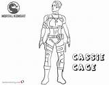 Pages Coloring Mortal Kombat Cage Cassie Printable Kids Print sketch template