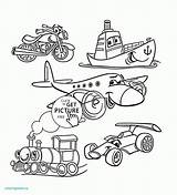 Coloring Transportation Pages Toddlers Transport Vehicles Cartoon Printable Kids Car Set Train Colouring Military Print Tractor Preschool Sheets Color Wuppsy sketch template