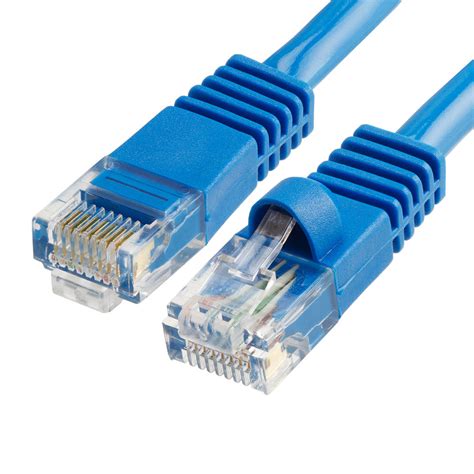 rj cate ethernet lan network blue cable  molded strain relief  ft