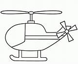 Elicottero Colorare Semplice sketch template