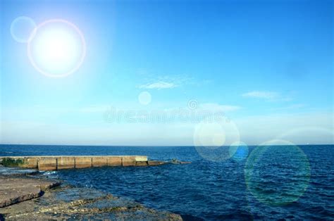 beautiful sea ocean  sunny day stock photo image  relax weather