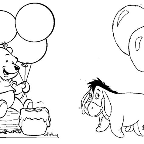 eeyore coloring pages happy birthday  printable coloring pages