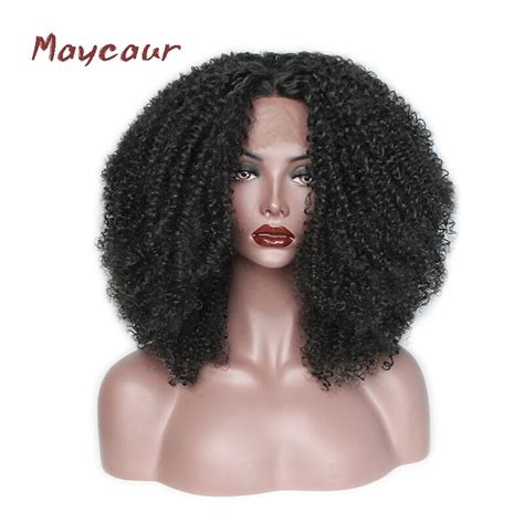 Afro Kinky Curly Synthetic Lace Front Wig Fashion Natural Hair Wigs For