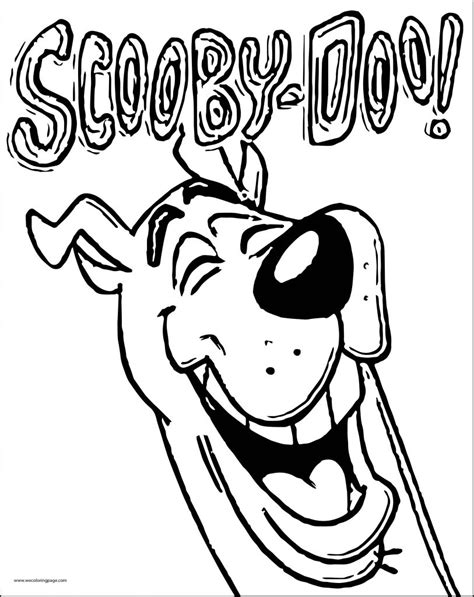 scooby doo face coloring pages