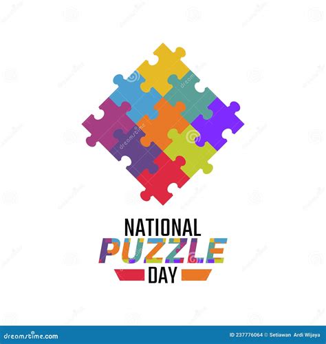 vector graphic  national puzzle day stock vector illustration