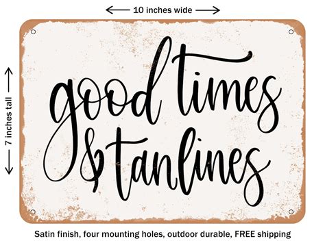 Decorative Metal Sign Good Times Tanlines Vintage Rusty Look Michaels