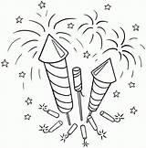 Clipart Colouring Firework sketch template