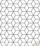 Tessellation Coloring Pages Tessellations Patterns Escher Rhombus Printable Pattern Geometric Mandala Popular sketch template