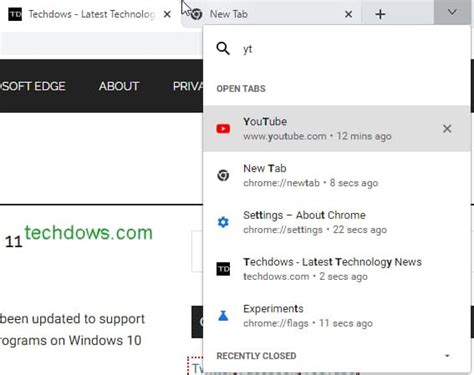 chrome tab search tests  fuzzy search function   users find tabs  easily google