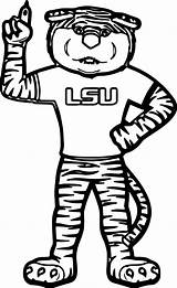 Clemson Mascot Lsu Getcolorings Tigers Spelling sketch template