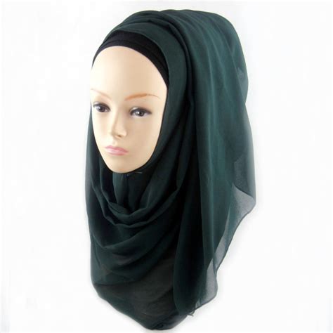 women chiffon head cover hijab islamic headwear scarf cap shawls muslim hat ebay