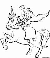 Prinzessin Einhorn Ausmalbilder Desene Colorat Unicorni Usoare sketch template