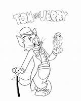 Jerry Tom Coloring Pages Cartoon Choose Board sketch template