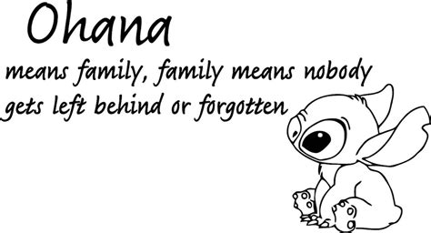 ohana means family lilo  stich quote vinyl decal stickers  car etsy