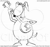 Dog Banjo Outline Playing Coloring Illustration Royalty Djart Clip Vector Clipart sketch template
