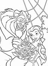 Beast Beauty Coloring Pages Printable Kids sketch template