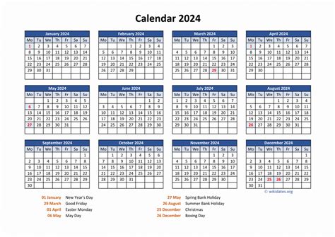 calendar  united kingdom wikidatesorg