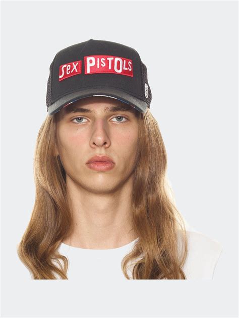 Cult Of Individuality Sex Pistols Mesh Back Trucker Curved Visor Cap In