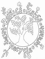 Recycle Coloring Earth Reduce Reuse Pages Kids Doodle Bin Alley Mother Recycling Drawing Pdf Print Social Sheets Color Save Kindergarten sketch template