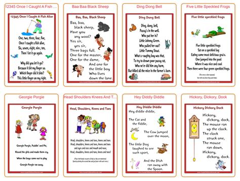 nursery rhyme posters aussie childcare network