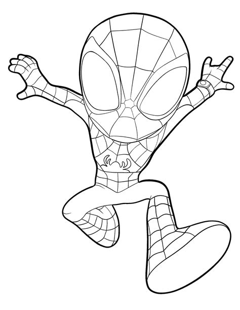marvels spidey coloring page