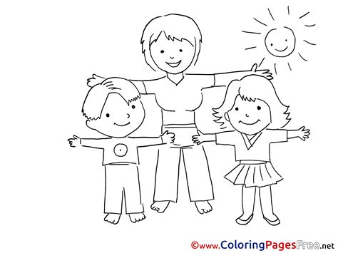 exercise kindergarten kids  coloring page