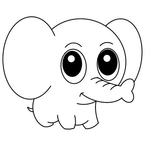 cute baby elephant coloring page  print  color