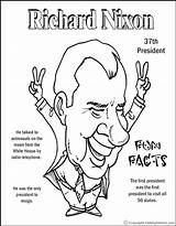 Coloring Richard Nixon President Facts Presidents Pages History Popular sketch template