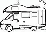 Coloring Ausmalbilder Camping Motorhome Car Camper Wohnmobil Ausmalen Zum Pages Kids Autos Drawing Malen sketch template