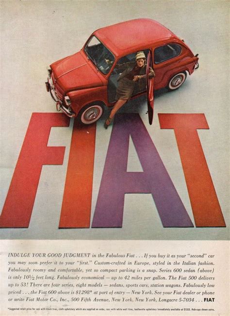 vintage fiat ad captures  aesthetic   late