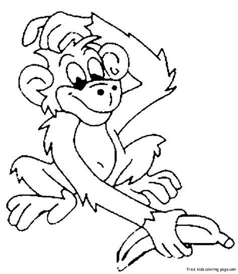 monkey coloring pages  kids printablefree kids coloring page