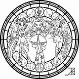 Coloring Pages Equestria Girls Dazzlings Pony Little Rainbow Akili Amethyst Mlp Deviantart Girl Sg Colouring Stained Glass Adult Rocks Aria sketch template