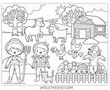 Farm Fazenda Granja Keshet Ayelet Ayeletkeshet Colorironline Onlinecoloringpages sketch template